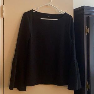 Black Ann Taylor top with bell sleeves